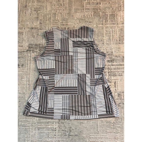 Dana Buchman Women's Sleeveless Top Geometric‎ Print Blouse Size L - Picture 11 of 13
